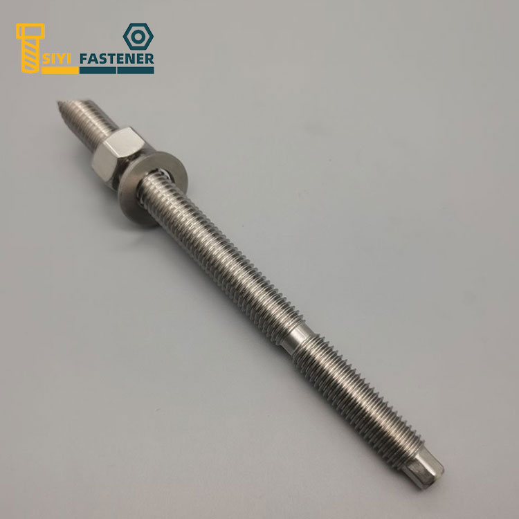 Jangkar Kimia Stainless Steel dengan Kacang Hex dan Mesin Cuci
